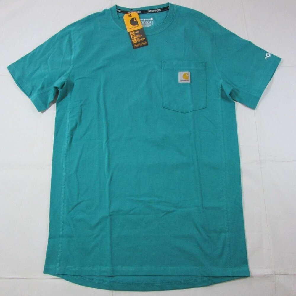Carhartt Force Men's Short Sleeve Relaxed Fit Midweight Pocket T-Shirt Dragonfly